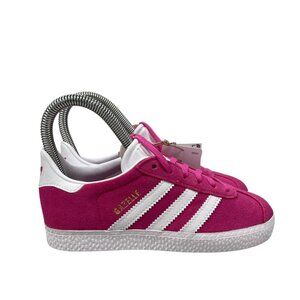 adidas Gazelle Kids Sneakers in Bright Pink and White